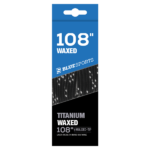 Blue Sports Wax Hockey Laces Black