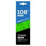 Blue Sports Wax Hockey Laces Lime Green