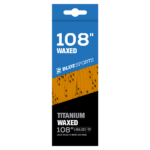 Blue Sports Wax Hockey Laces Orange