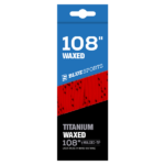 Blue Sports Wax Hockey Laces Red