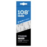 Blue Sports Wax Hockey Laces White