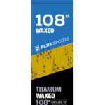 Blue Sports Wax Hockey Laces Yellow
