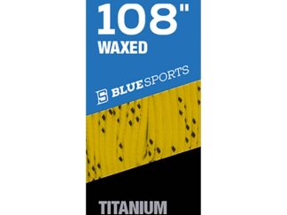 Blue Sports Wax Hockey Laces Yellow
