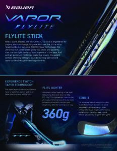 Bauer S25 VAPOR FLYLITE GRIP STICK Jr. P92 - Afbeelding 4